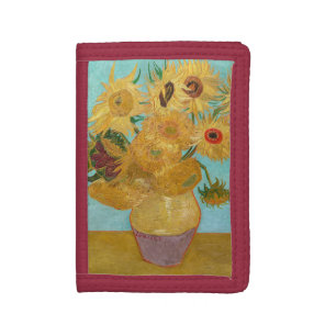 Vincent Van Gogh - Vase with Twelve Sunflowers Tri-fold Wallet