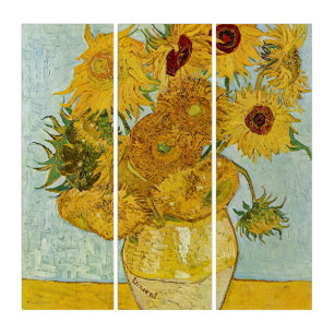 Vincent Van Gogh - Vase with Twelve Sunflowers Triptych