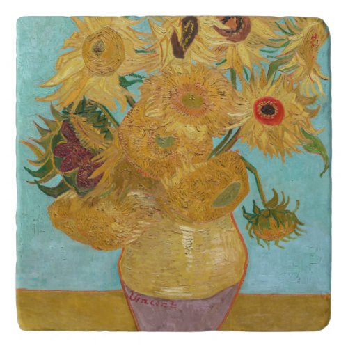 Vincent Van Gogh _ Vase with Twelve Sunflowers Trivet