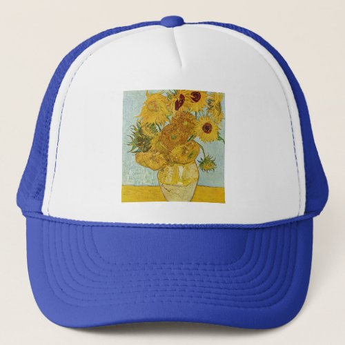 Vincent Van Gogh _ Vase with Twelve Sunflowers Trucker Hat