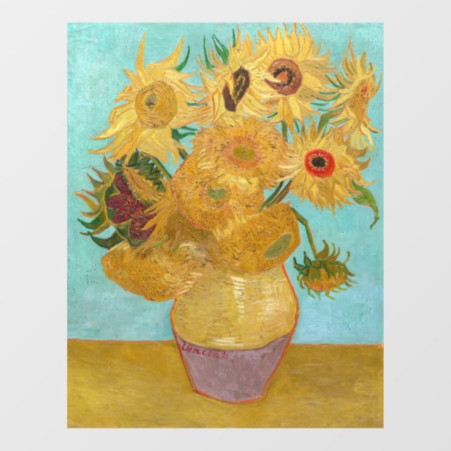 Vincent Van Gogh - Vase with Twelve Sunflowers Window Cling (Sheet)