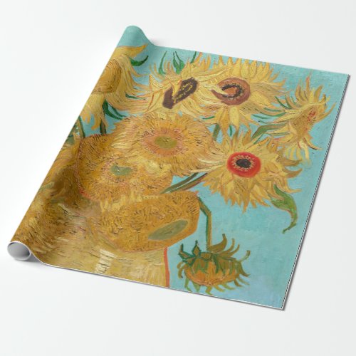 Vincent Van Gogh _ Vase with Twelve Sunflowers Wrapping Paper