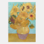Vincent Van Gogh - Vase with Twelve Sunflowers Wrapping Paper Sheets<br><div class="desc">Vase with Twelve Sunflowers / Vase avec douze tournesols - Vincent Van Gogh,  January 1889 - Sunflowers 1889 repetition of third version (F455)</div>