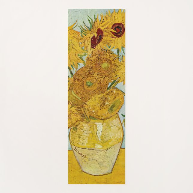 Vincent Van Gogh - Vase with Twelve Sunflowers Yoga Mat (Front)