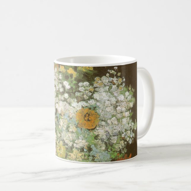 Vincent van Gogh - Vase with Zinnias and Flowers Coffee Mug (Front Right)