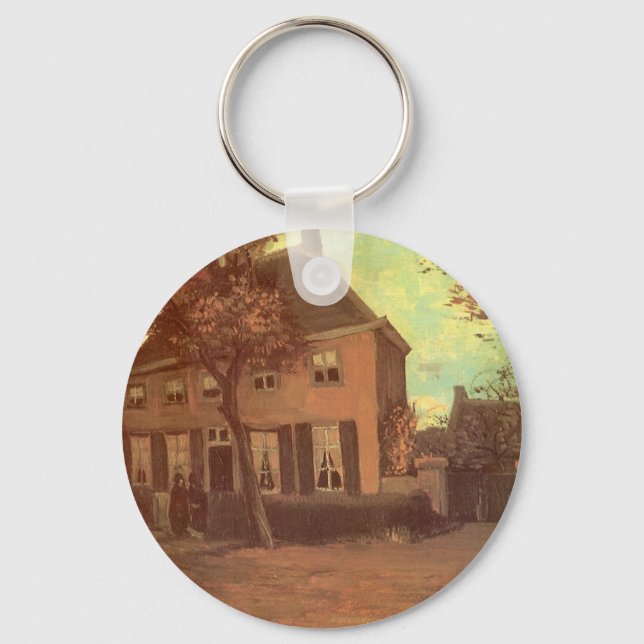 Vincent van Gogh - Vicarage at Nuenen Keychain (Front)
