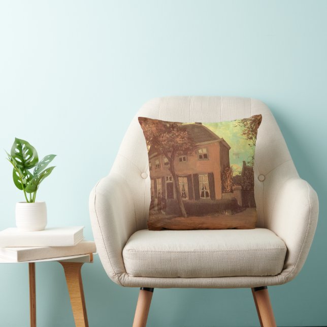 Vincent van Gogh - Vicarage at Nuenen Throw Pillow (Chair)