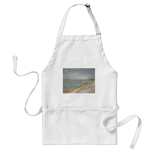 Vincent van Gogh - View of a River w Rowing Boats Adult Apron (Front)