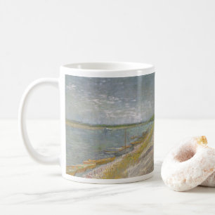 Vincent van Gogh - View of a River w Rowing Boats Coffee Mug