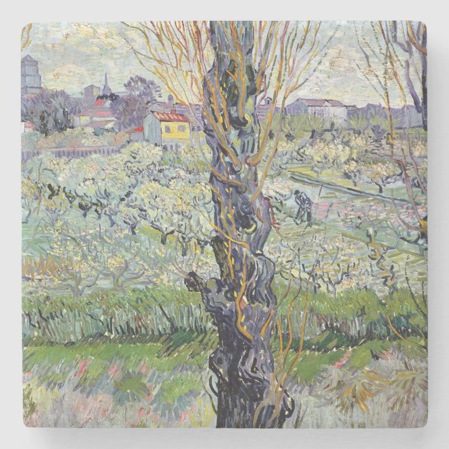 Vincent van Gogh | View of Arles, 1889 Stone Coaster (Front)