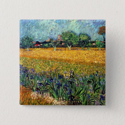 Vincent Van Gogh _ View Of Arles With Irises Pinback Button