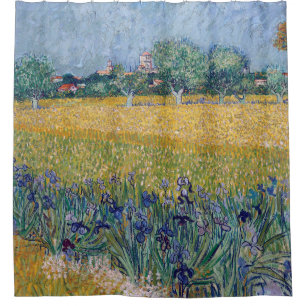 Vincent Van Gogh - View of Arles with Irises Shower Curtain