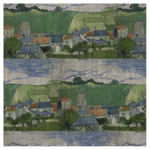Vincent van Gogh - View of Auvers Fabric