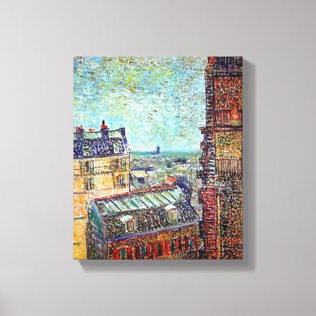 Vincent Van Gogh - View Of Paris Pointillism Art Canvas Print (Front)