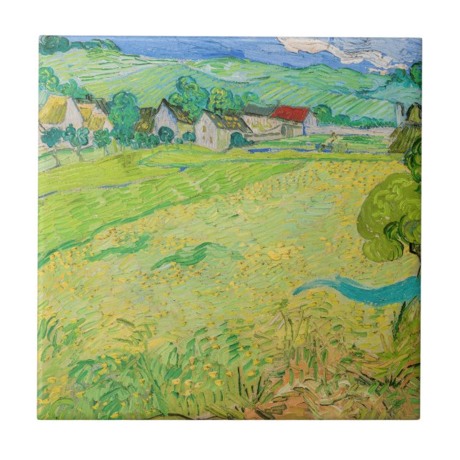 Vincent van Gogh - View of Vessenots near Auvers Ceramic Tile (Front)