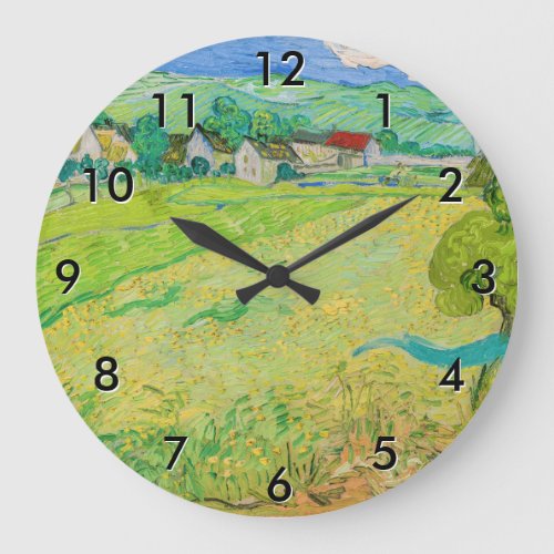 Vincent van Gogh _ View of Vessenots near Auvers Large Clock