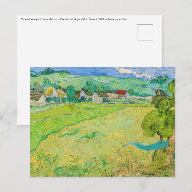 Vincent van Gogh - View of Vessenots near Auvers Postcard (Front/Back)