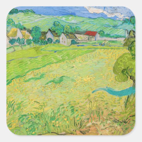 Vincent van Gogh _ View of Vessenots near Auvers Square Sticker