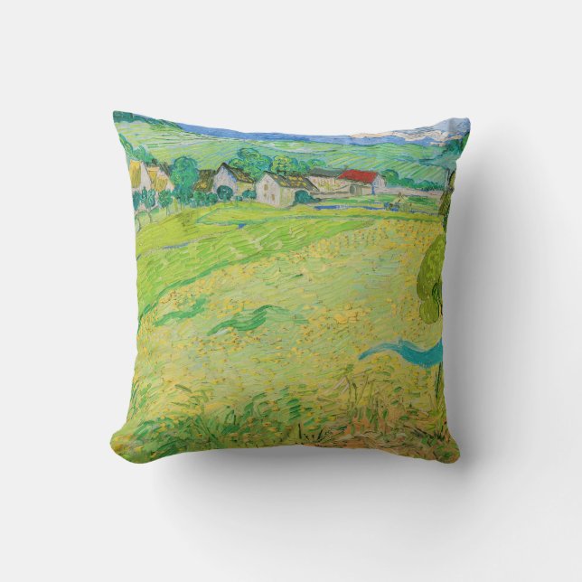 Vincent van Gogh - View of Vessenots near Auvers Throw Pillow (Front)