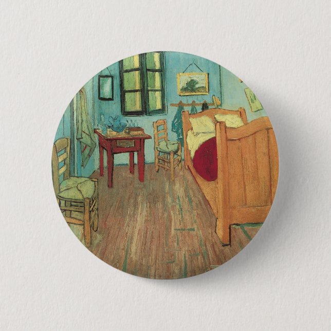 Vincent van Gogh - Vincent's Bedroom in Arles Button (Front)