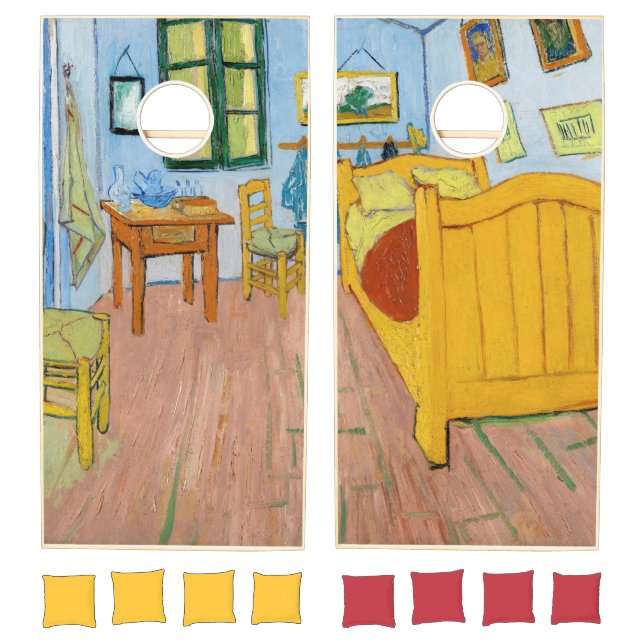 Vincent Van Gogh - Vincent's Bedroom in Arles Cornhole Set (Set)