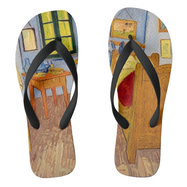 Vincent van Gogh - Vincent's Bedroom in Arles Flip Flops (Footbed)