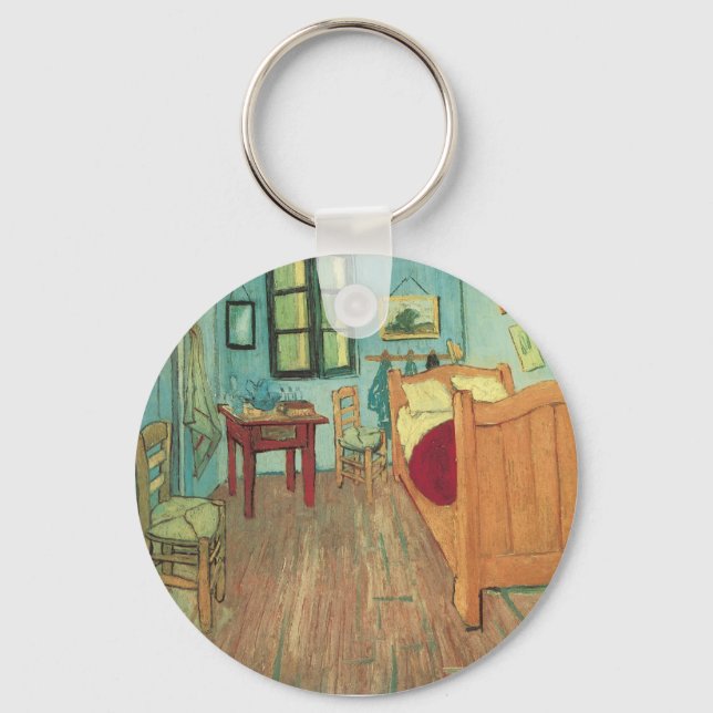 Vincent van Gogh - Vincent's Bedroom in Arles Keychain (Front)