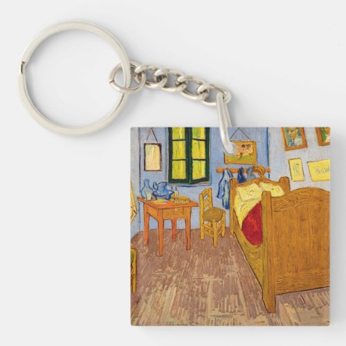 Vincent van Gogh _ Vincents Bedroom in Arles Keychain