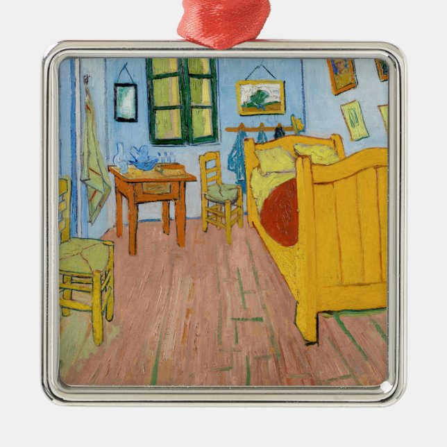 Vincent Van Gogh - Vincent's Bedroom in Arles Metal Ornament (Front)