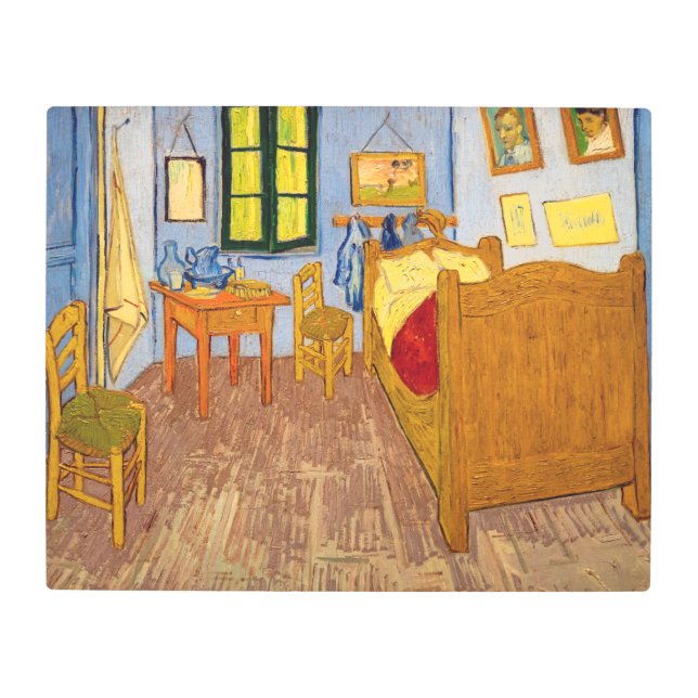 Vincent van Gogh - Vincent's Bedroom in Arles Metal Print (Front)