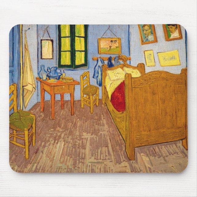 Vincent van Gogh - Vincent's Bedroom in Arles Mouse Pad (Front)