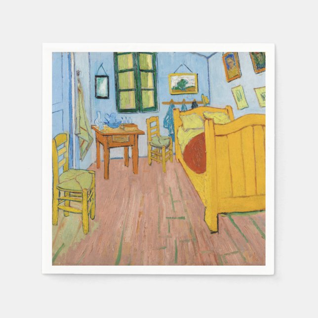 Vincent Van Gogh - Vincent's Bedroom in Arles Napkins (Front)