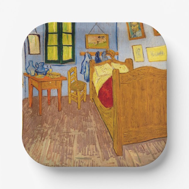 Vincent van Gogh - Vincent's Bedroom in Arles Paper Plates (Front)