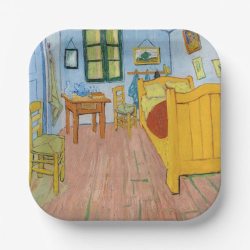 Vincent Van Gogh _ Vincents Bedroom in Arles Paper Plates