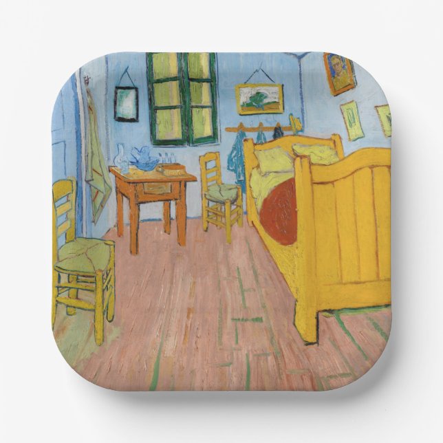 Vincent Van Gogh - Vincent's Bedroom in Arles Paper Plates (Front)