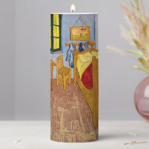 Vincent van Gogh - Vincent's Bedroom in Arles Pillar Candle