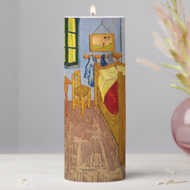 Vincent van Gogh - Vincent's Bedroom in Arles Pillar Candle (In Situ)