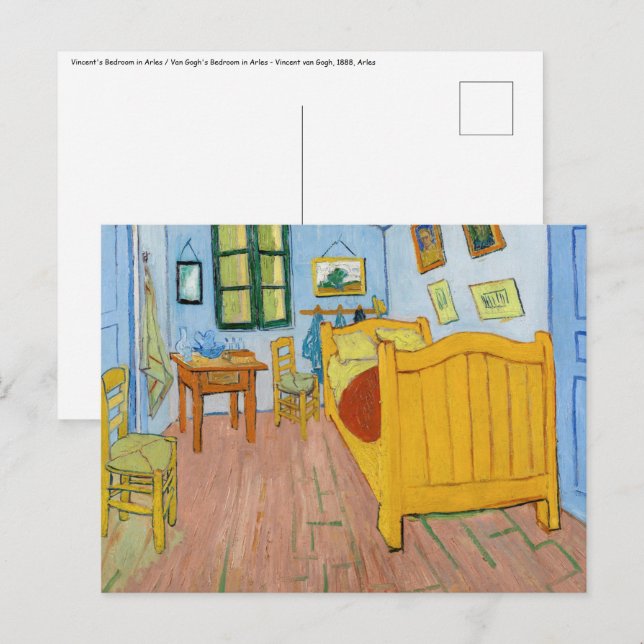 Vincent Van Gogh - Vincent's Bedroom in Arles Postcard (Front/Back)