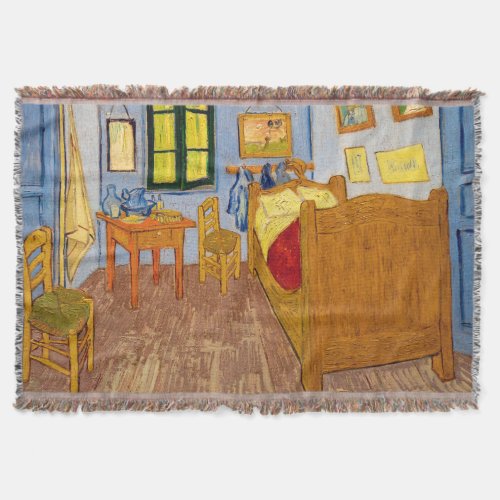 Vincent van Gogh _ Vincents Bedroom in Arles Throw Blanket