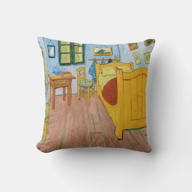 Vincent Van Gogh - Vincent's Bedroom in Arles Throw Pillow (Front)