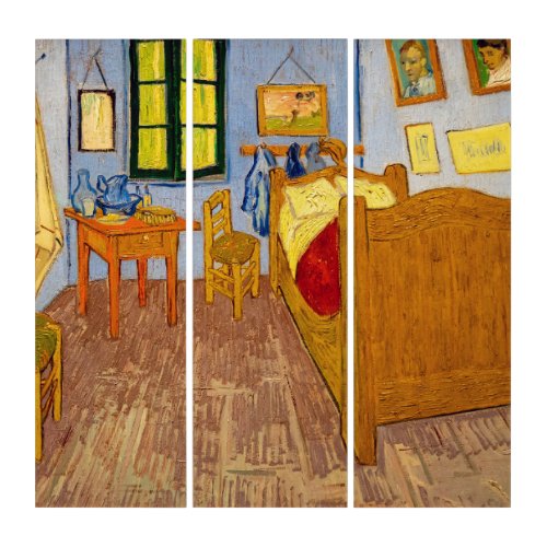 Vincent van Gogh _ Vincents Bedroom in Arles Triptych