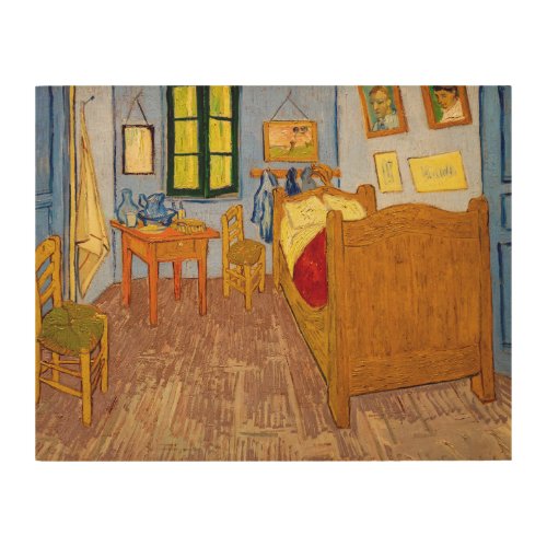 Vincent van Gogh _ Vincents Bedroom in Arles Wood Wall Art