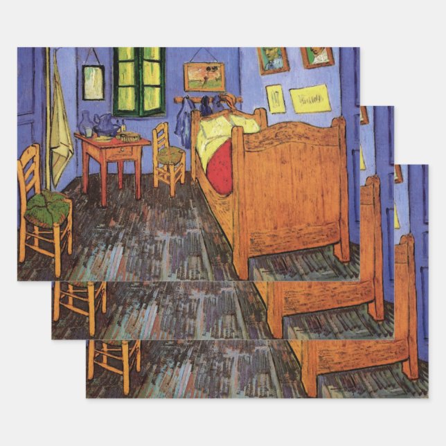 Vincent van Gogh - Vincent's Bedroom in Arles Wrapping Paper Sheets (Set)