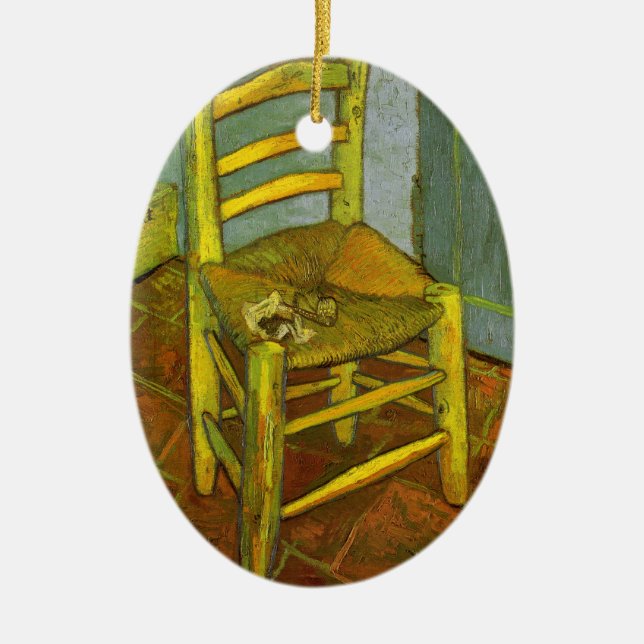 Vincent van Gogh - Vincent's Chair with His Pipe Ceramic Ornament (Front)