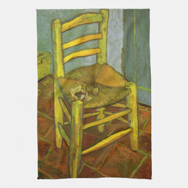 Vincent van Gogh - Vincent's Chair with His Pipe Kitchen Towel (Vertical)