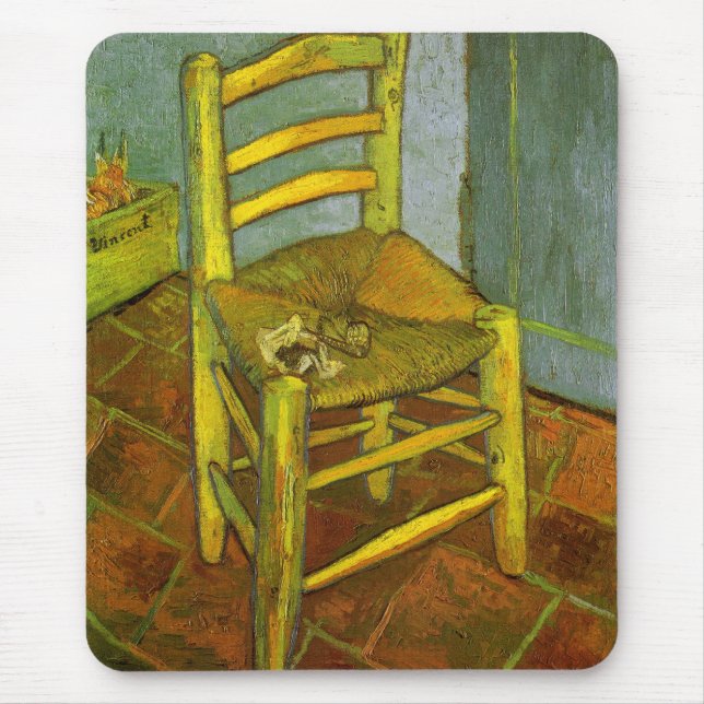 Vincent van Gogh - Vincent's Chair with His Pipe Mouse Pad (Front)