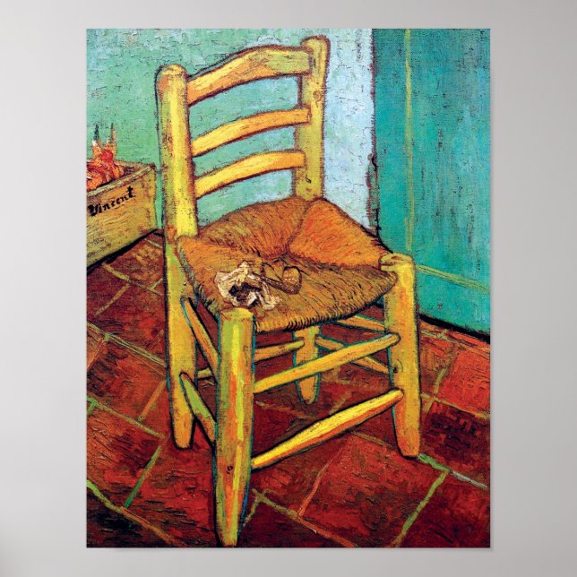 Vincent Van Gogh - Vincent's Chair With Pipe Poster (Front)