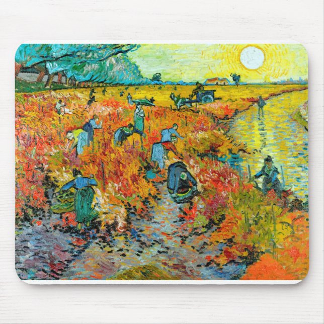 Vincent van Gogh Vineyard at Arles Mouse Pad (Front)
