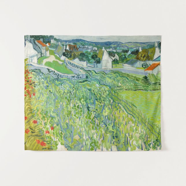 Vincent van Gogh - Vineyards at Auvers Tapestry (Front (Horizontal))