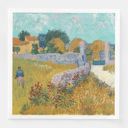 Vincent Van Gogh Vintage Farmhouse in Provence Paper Dinner Napkins